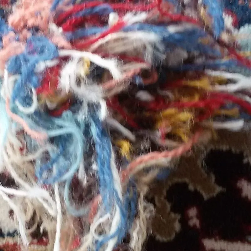 رفو سوختگی با زغال فرش ماشینی